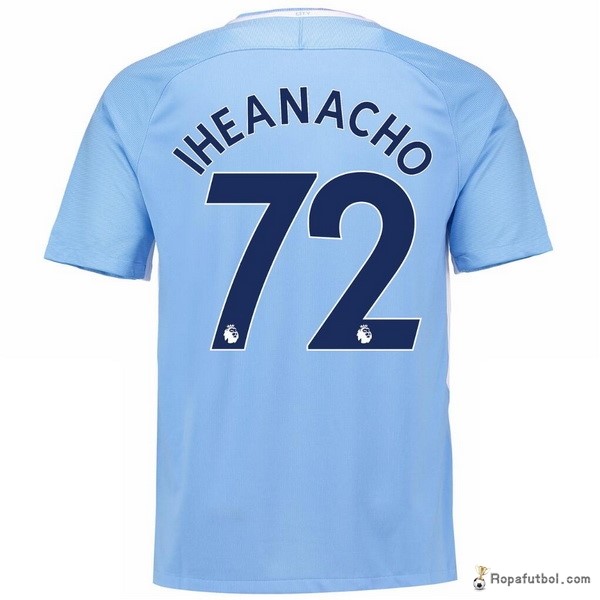 Camiseta Manchester City Replica Primera Ropa Iheanacho 2017/18